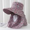 Sombrero de Flores para Mujer Verano Exterior Obra de Construcción Protector Solar Mascarilla Cubre Rostro Sombrero de Sol Sombrero de Sol para Ciclismo
