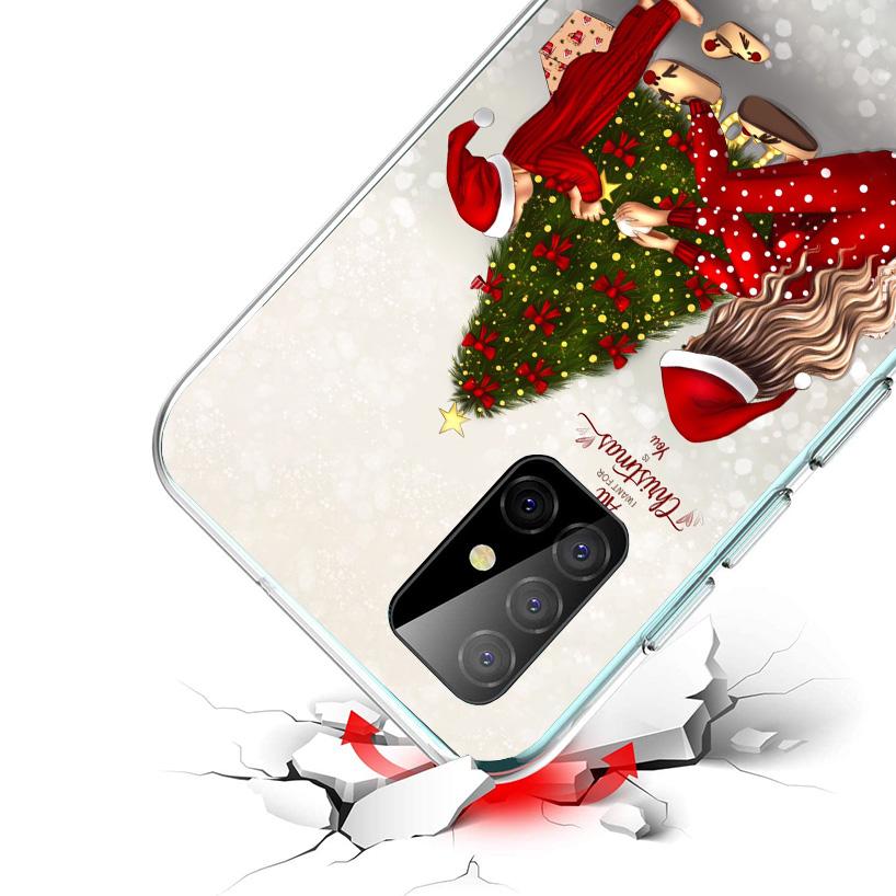 Christmas Girls Tree Gift Phone Case For Samsung Galaxy A52 A32 A22 A12 A51 A31 A50S A30S A20S A10S Note 20 Ultra 10 Plus S10 A7
