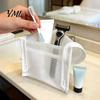 Clear Mesh Storage Bag for Cosmetics Standing Toiletry Bag, Portable Waterproof EVA Cosmetic Organizer, Large Durable Makeup Gym Capacity Case
