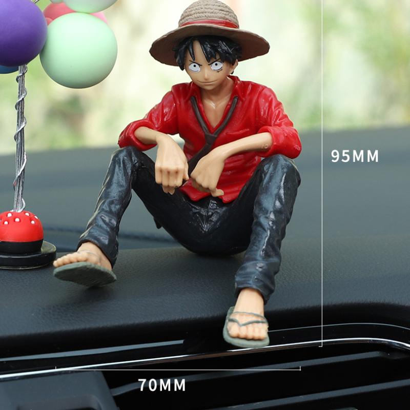 One Piece Hand-made Sitting Position Luffy Stylist Model Car Ornaments Center Console Animation Peripherals
