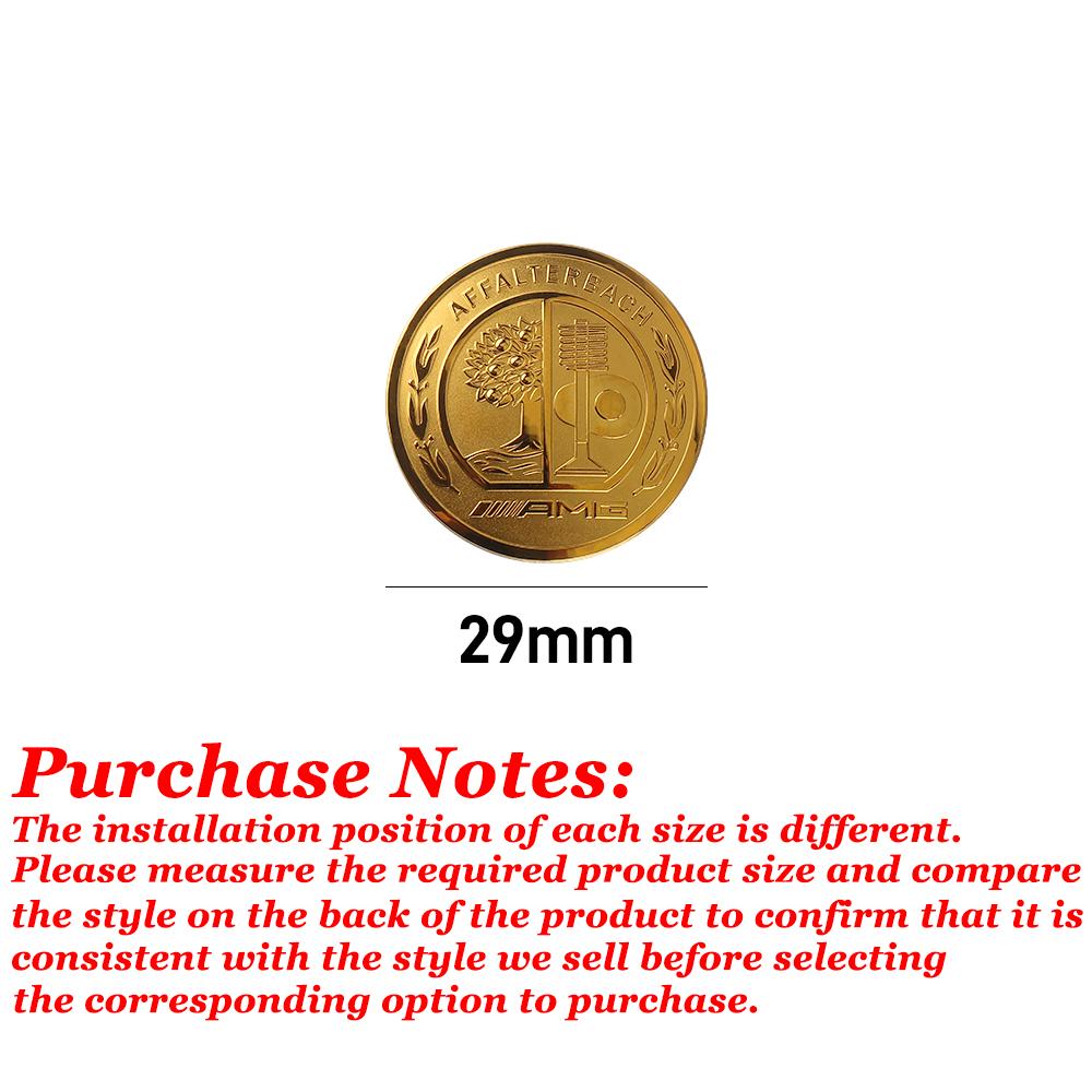 18/29/37/48/52/57mm 3D Affalterbach AMG Emblem Sticker Car Start Button Cover Decoration Steering Wheel Decal For Mercedes Benz