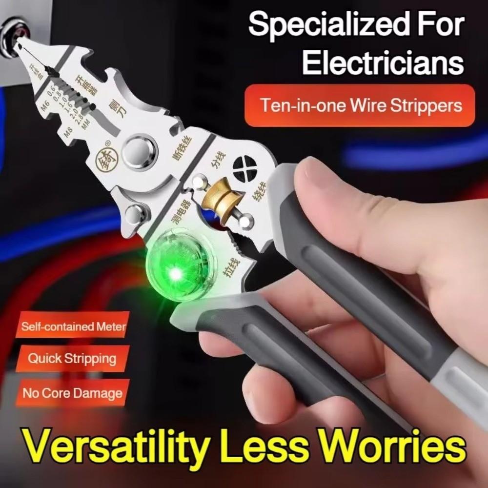 Foldable Wire Stripper Pulling Wires Electricity Measurement Plier Electrician Work