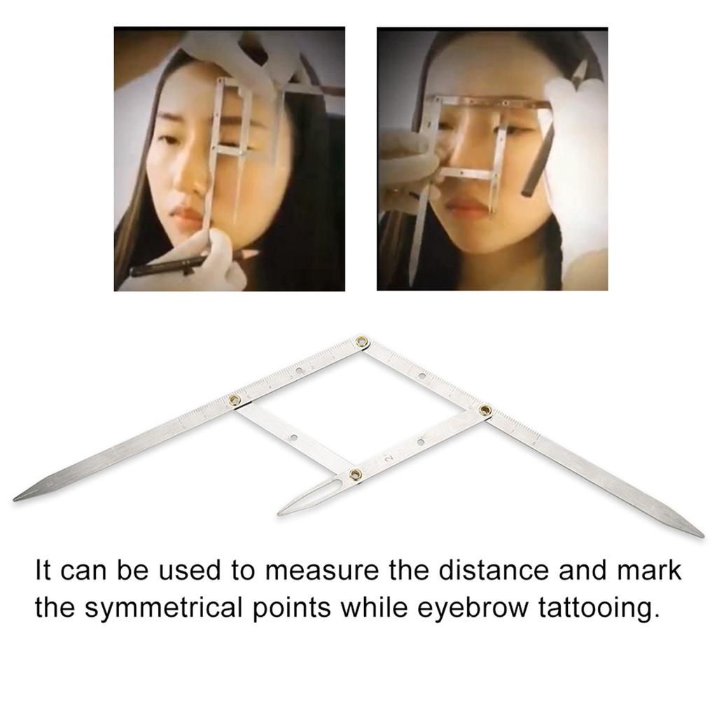 Microblading Caliper Ratio Eyebrow Measure Ruler Permanent Makeup Stencil Measuring Tool