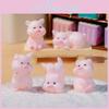 Cute Resin Cartoon Pig Figurines Animal Desk Car Accessories Home Decor Set