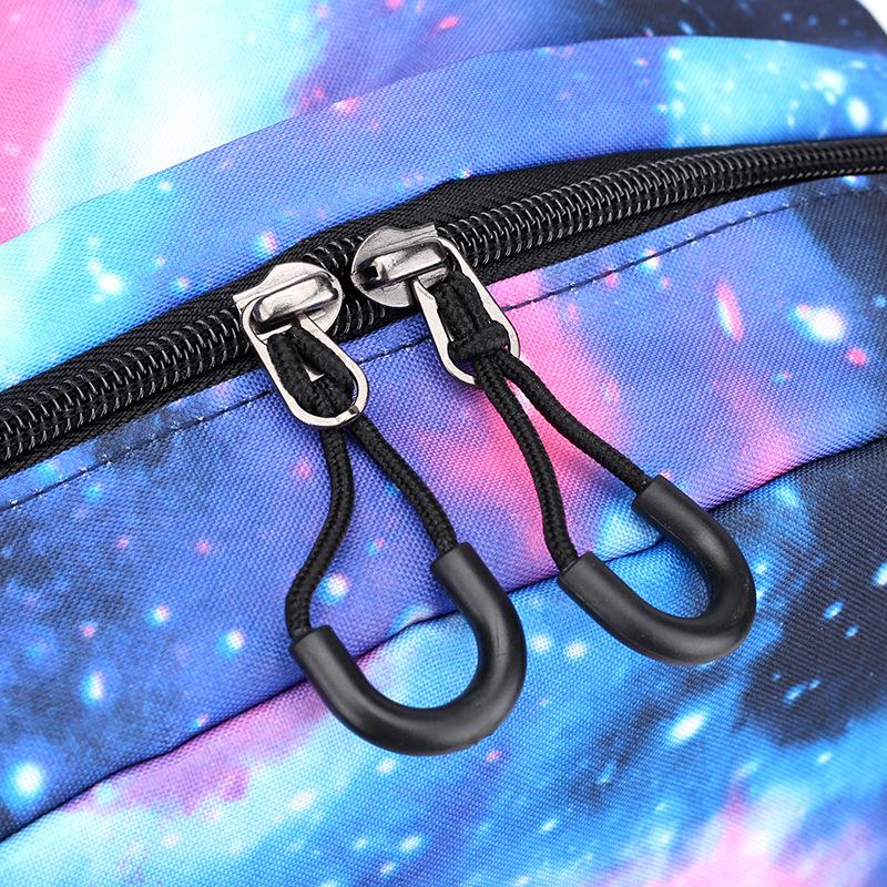 Large Capacity Schoolbag with Shoulder Strap; Student Three-piece Pencil Case Set