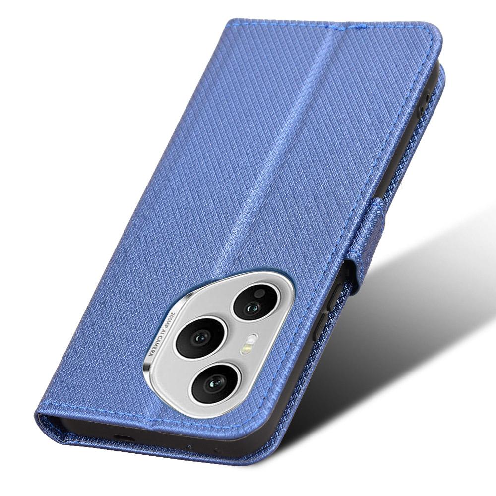 For Honor 400 Pro 5G (Global) Leather Wallet Case with Strap Diamond Texture Phone Cover