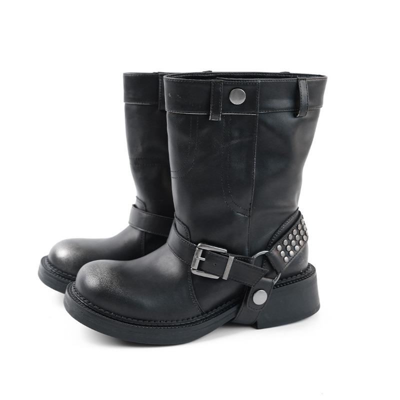 

New Women s Shoes with Thick Heels, Round Toe, Thick Soles and Height-increasing Sleeves 40 чорний