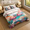Adventure Journey Theme Personalized 3Pcs Bedding Set Custom Text & Name 1 Sheet 2 Pillowcases Household Bedding 1pc