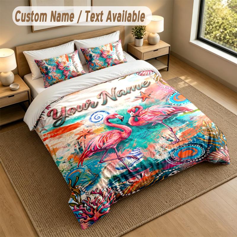 Adventure Journey Theme Personalized 3Pcs Bedding Set Custom Text & Name 1 Sheet 2 Pillowcases Household Bedding 1pc