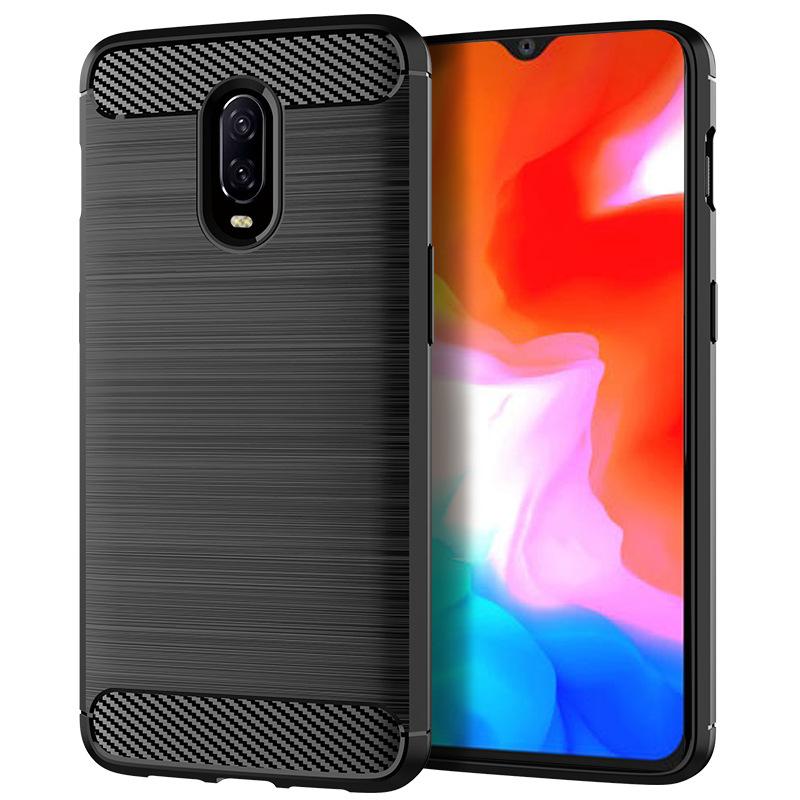 

Роскошный чехол из углеродного волокна для Oneplus 6T 1 + 6t, полный защитный мягкий чехол для телефона Oneplus6t One Plus 6t, противоударный силиконовый чехол Oneplus 6T чёрный