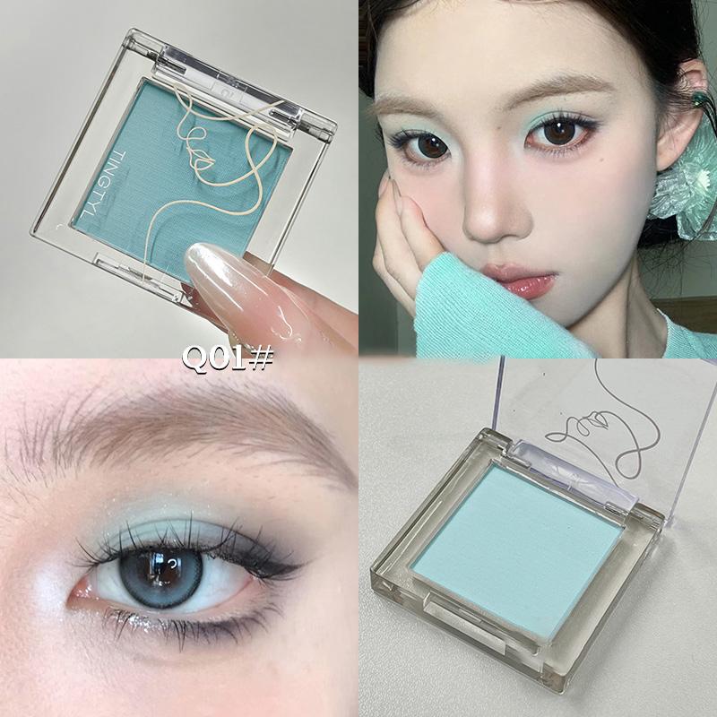 Monochrome Eyeshdaow Palette Matte Glitter Green Blue Eyeshadow Pigments Waterproof Mashed Potato Matte Purple Eye Shadow Makeup