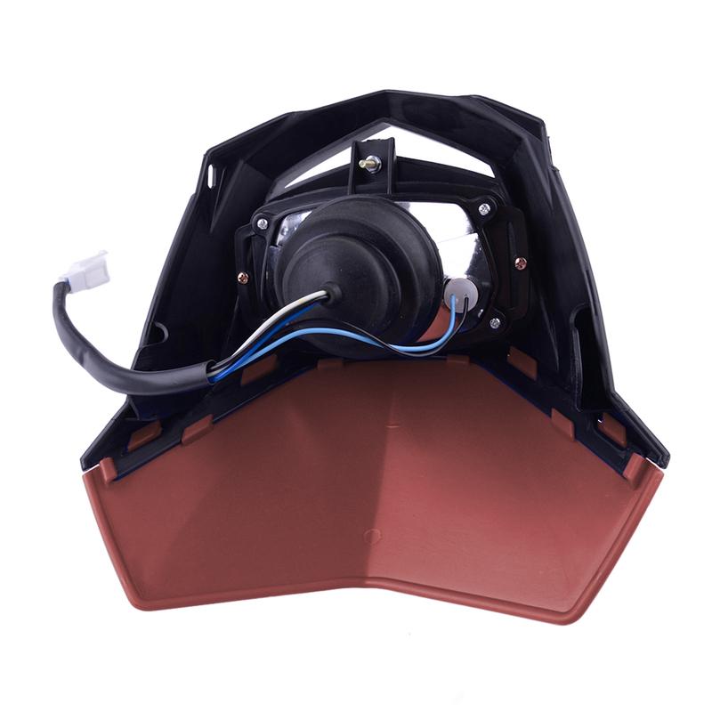 Red Motorcycle Dirt Bike Front Headlight Headlamp With Fairing H4 12V