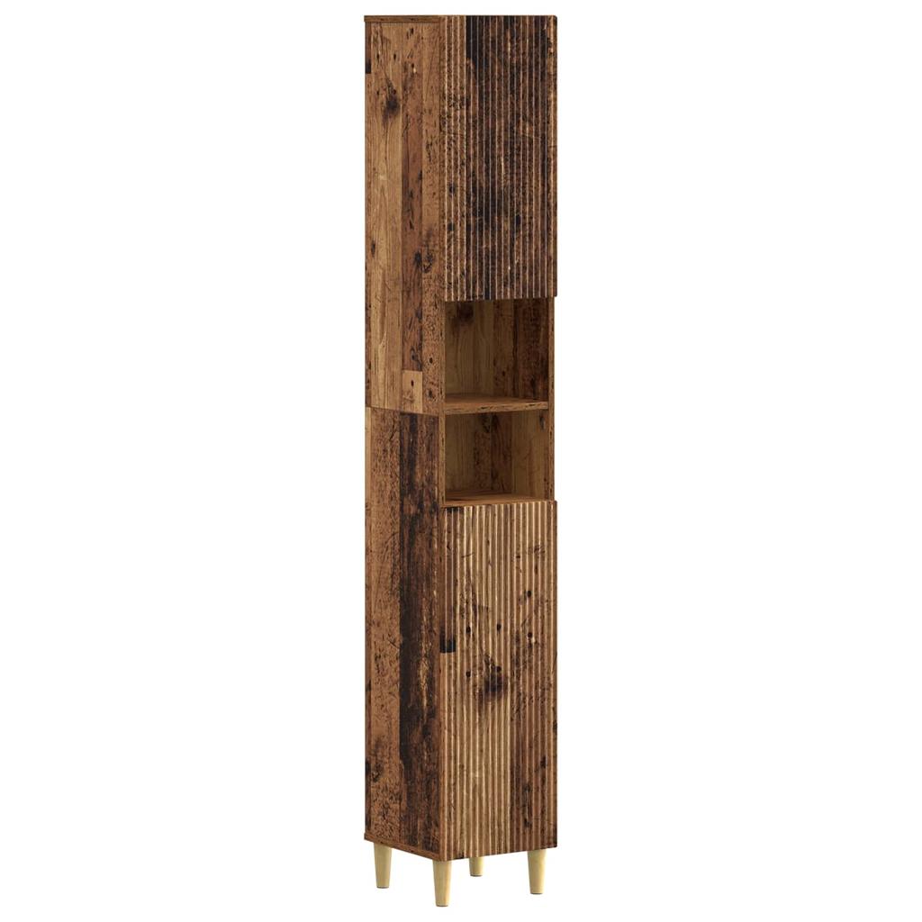 2 Piece Bathroom Cabinet Set ARNHEM Aged Wood Engineered Wood
