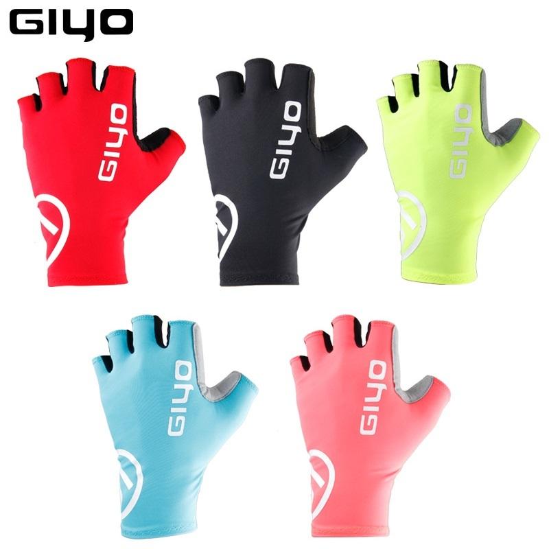 Giyo Breaking Wind Cyklistické rukavice bez prstů Protiskluzové cyklistické palčáky Závodní silniční kolo Rukavice MTB Biciclet Guantes Ciclismo