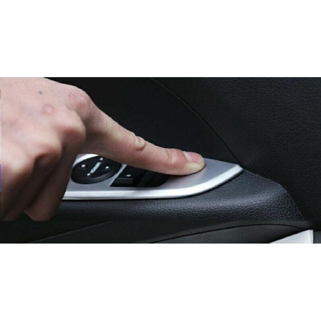 For Hyundai Tucson 2016-2021 Matte Silver Window Lift Lock Switch Panel Trim 4PC