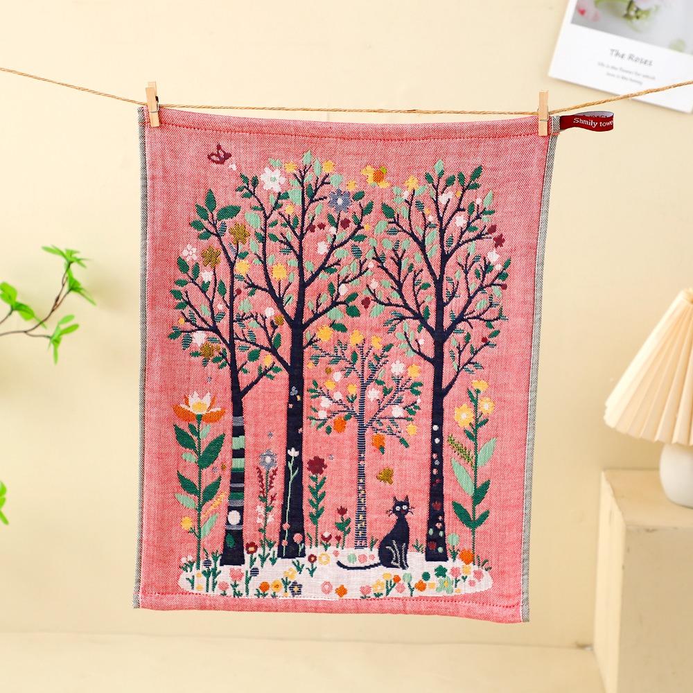 34x40cm Large Hand Towel Quick Dry Decorative Kitchen Towel 4 Layer Cotton Gauze Pure Cotton Dish Cloth Home Restaurant