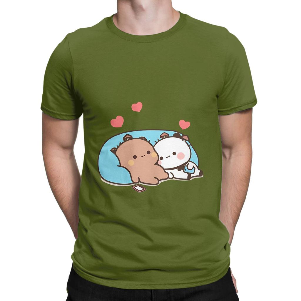 Bear and Panda Bubu Dudu in Sofa Funny Graphic 100 Cotton TShirt Bubu Dudu Tees Tops For Unisex