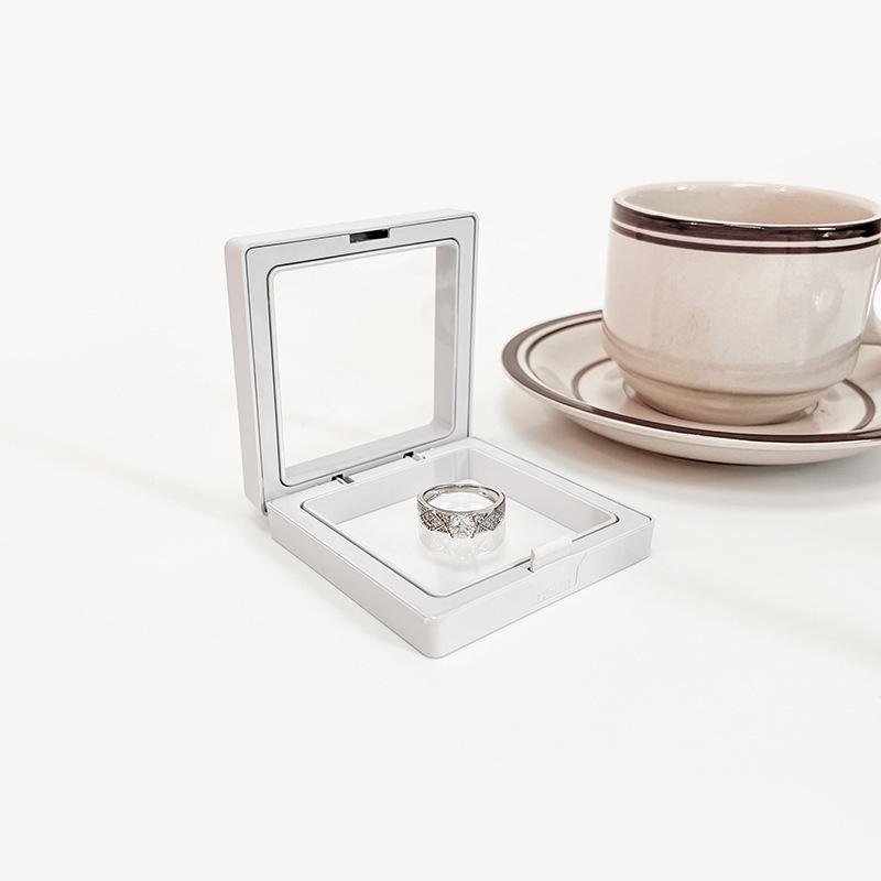 Transparent Anti-Oxidation Pe Film Jewelry Box Suspension Box Sealed Dust-Proof Packaging Box Bracelet Jewelry Display Box