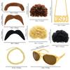 60Th Generation Hippie Fake Sunglasses Beard Necklace Set Cosplay Party Dress Up Props