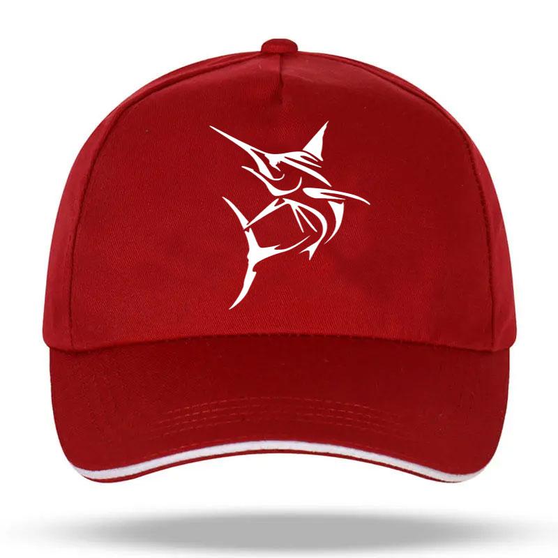 Marlin Fish Large swordfish Fishing Print Baseball Cap Unisex Women Parent-child Hats Outdoor Adjustable Caps Trucker Hat wayne