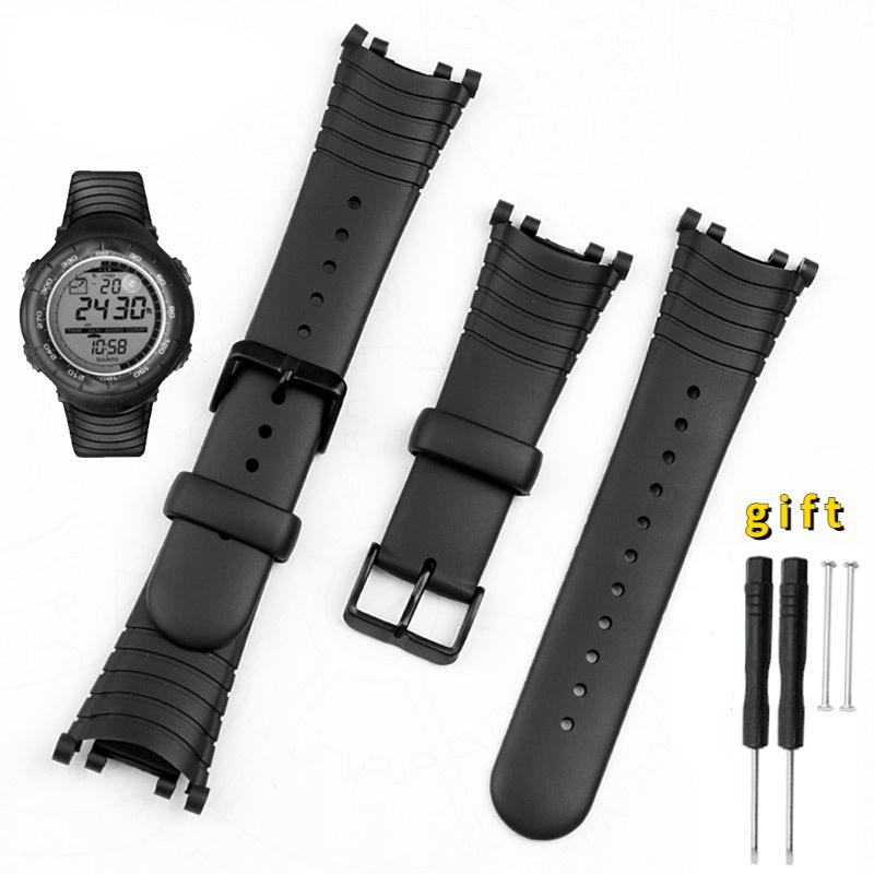 For SUUNTO VECTOR Rubber Watchband Replace Silicone Men's Watch Strap Pin Buckle Accessories Feed Tool Screw Rod