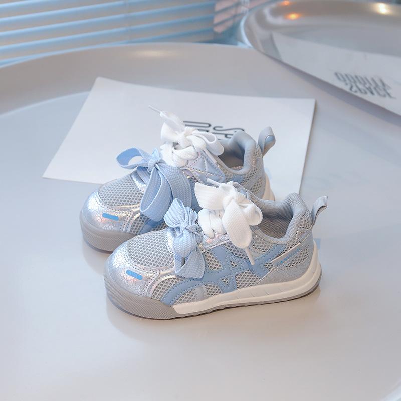 Girls' moral training shoes 2025 spring and autumn new fashion trendy shoes mesh breathable boys' white shoes children's sports shoes