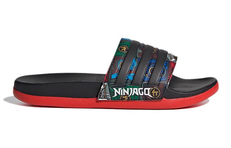 Kids' LEGO X Adidas Adilette Comfort K Slippers Black Red FY8835