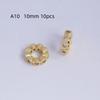 10/20Pcs Diy Accessories Metal Rhinestone Wave Shape Spacer Beads For Jewelry Making Bracelets Beads Separator Beads