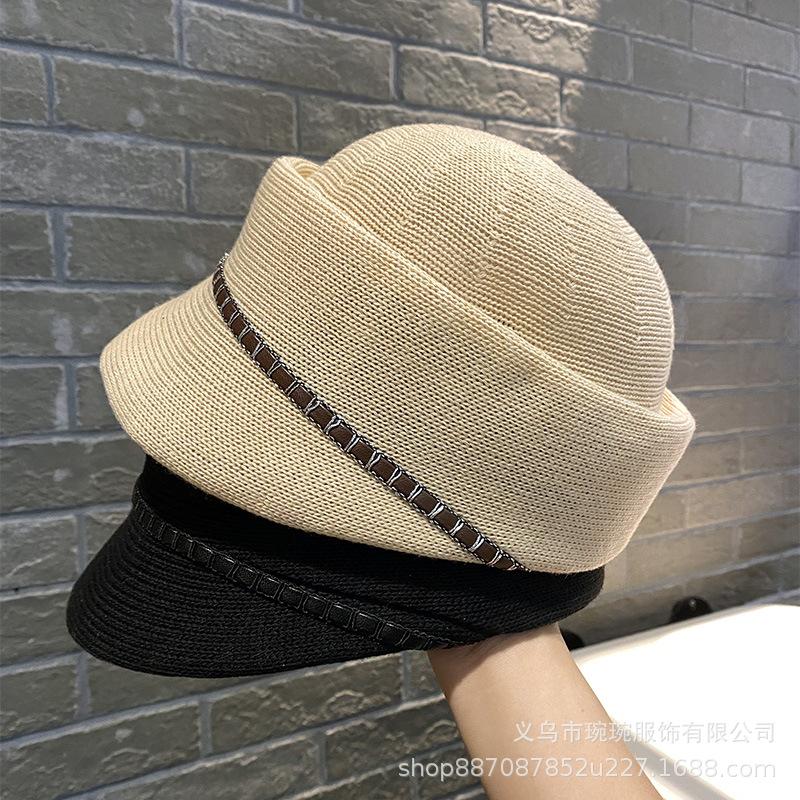 New woven summer cap children's fashion riding shade equestrian hat versatile knitted sun hat