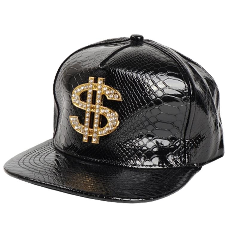 Girls Boys Dollar Badge Baseball Caps Fish Pattern PU Breathable Hat