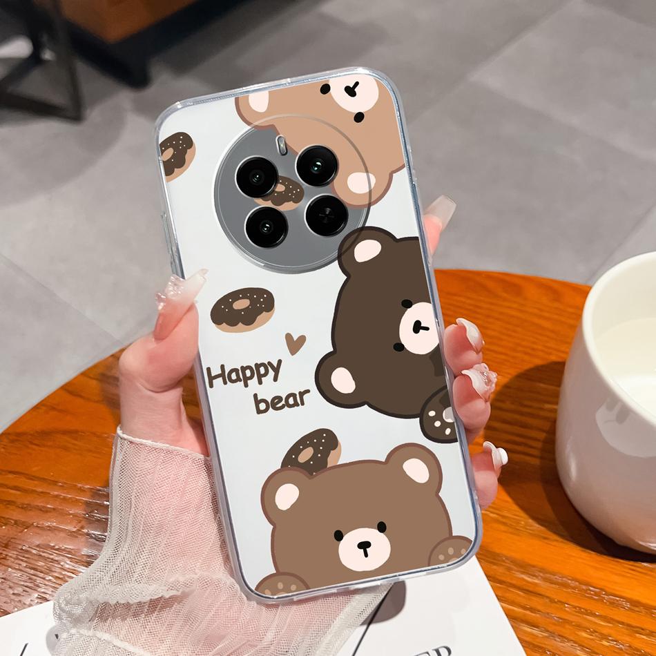 For Oppo Realme 12 Pro Plus Case For Realme12 4G 5G Phone Cover Cute Anime Transparent Soft Slim Protective Bumper Funda Coque