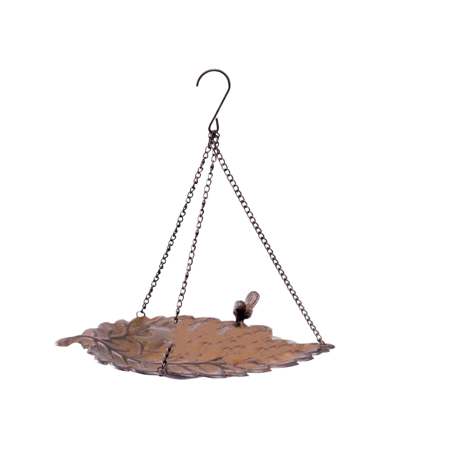 Leaf Hanging Chain Bird Feeder One Size