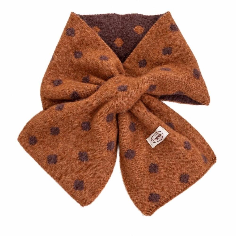 Cross Knitted Scarf Polka Dot Neck Warmer Scarf Gifts Neck Scarf for Women