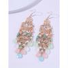 Beads Decor Tassel Drop Earrings