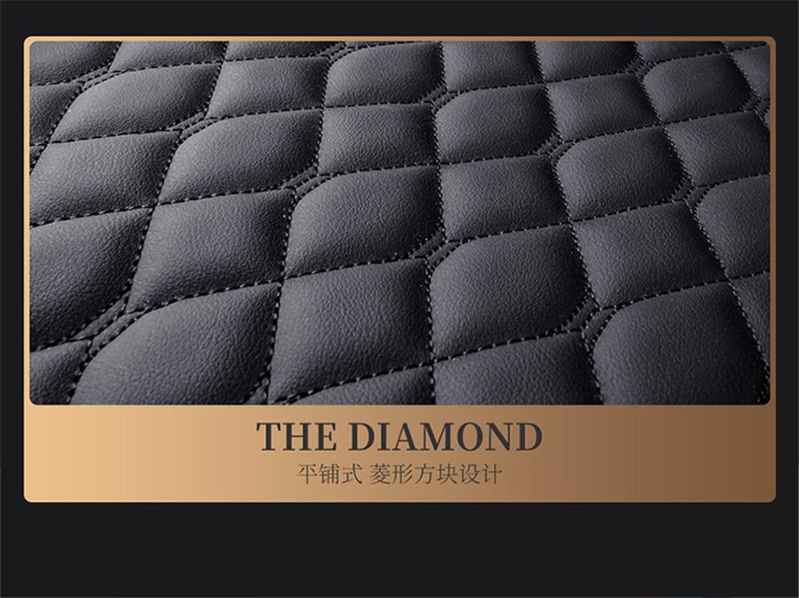 Universal Diamond Full Seat Wear-resistant PU Leather Color Bar Car Seat Cover Cushion Pad Surround Breathable...