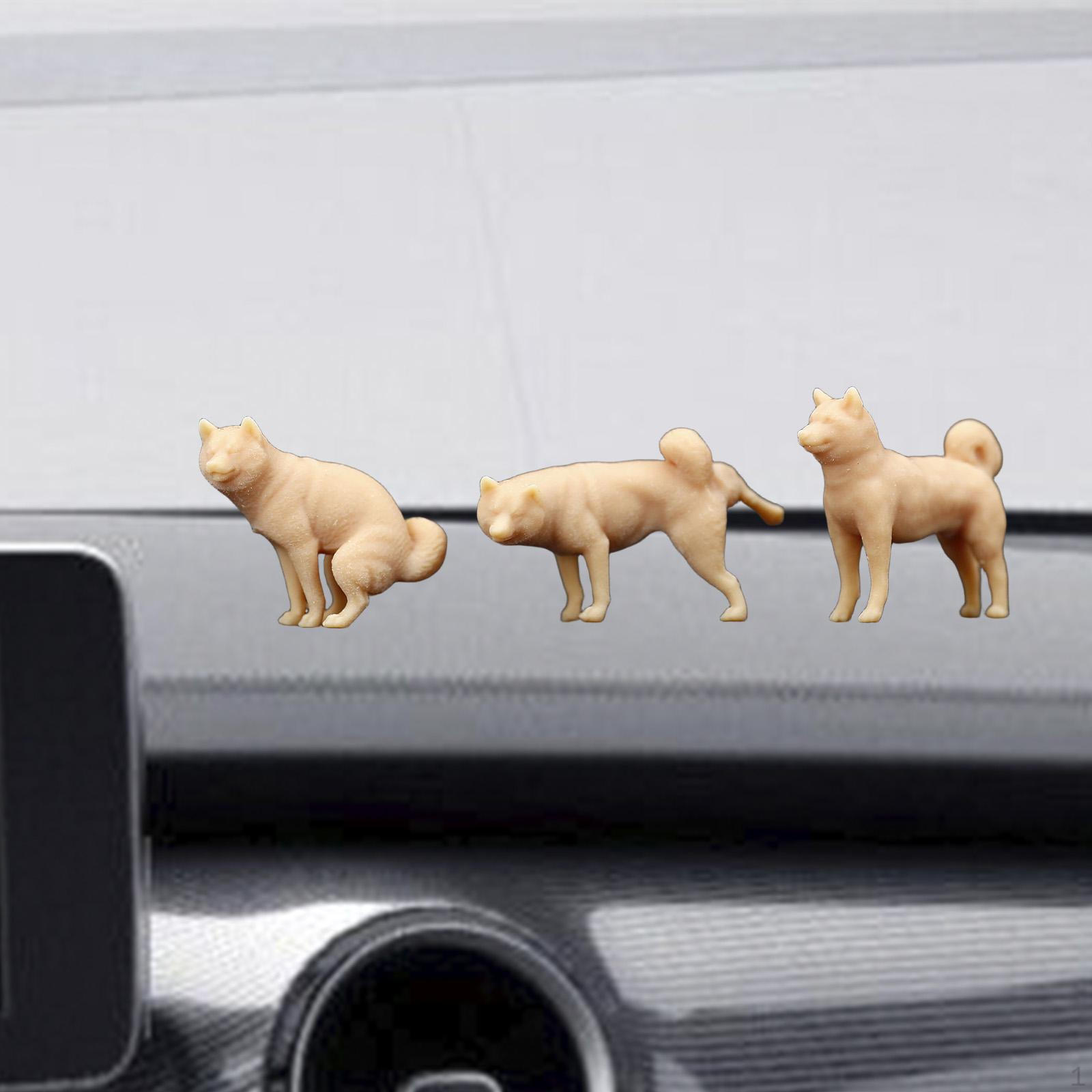 

1:64 Scale Miniature Shiba Inu Figures Realistic Funny Mini Dog Toy for Photography Props