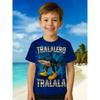 T-shirt Stampata 3D per Bambini Estate Brainrot Squalo con Scarpe per Uso Quotidiano Sport all'Aperto Top Comodi e Divertenti per Bambini