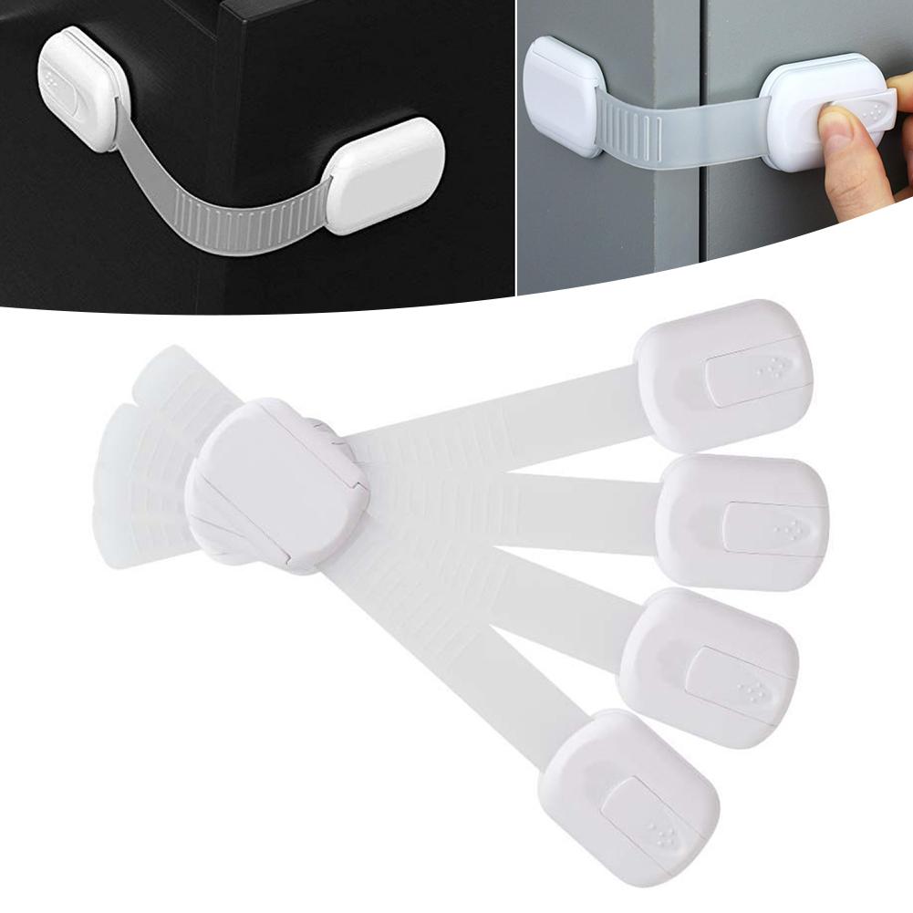 1/4Pcs/Lot Child Lock Protection of Children Baby Drawer Anti-opening Cabinet Door Refrigerator Anti-pinch Safety Lock Buckle
