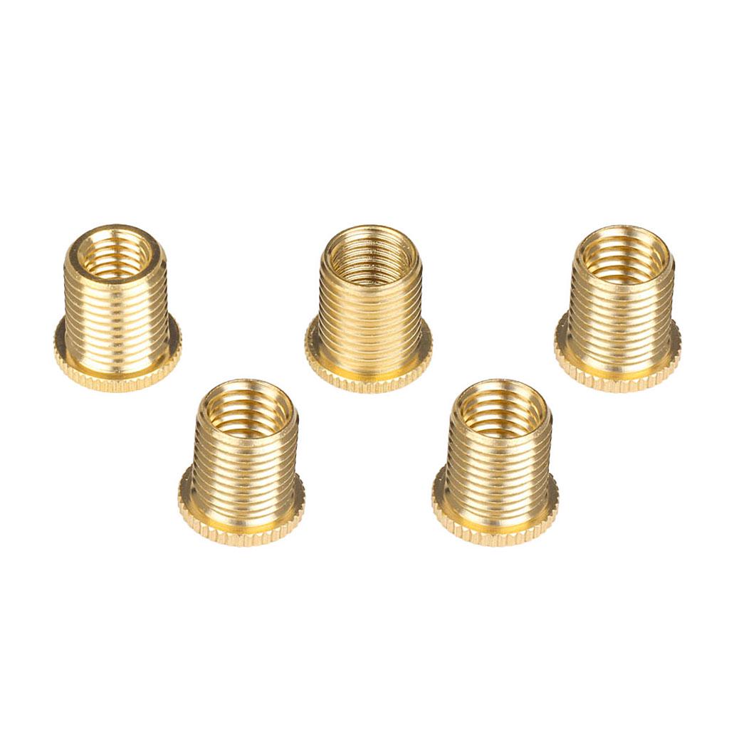 5pcs M8 Nuts Gear Shift Knob Nuts Thread Adapter Nuts Insert Set for M12x1.25 Gear Shift Knob  Aluminum Alloy Screw