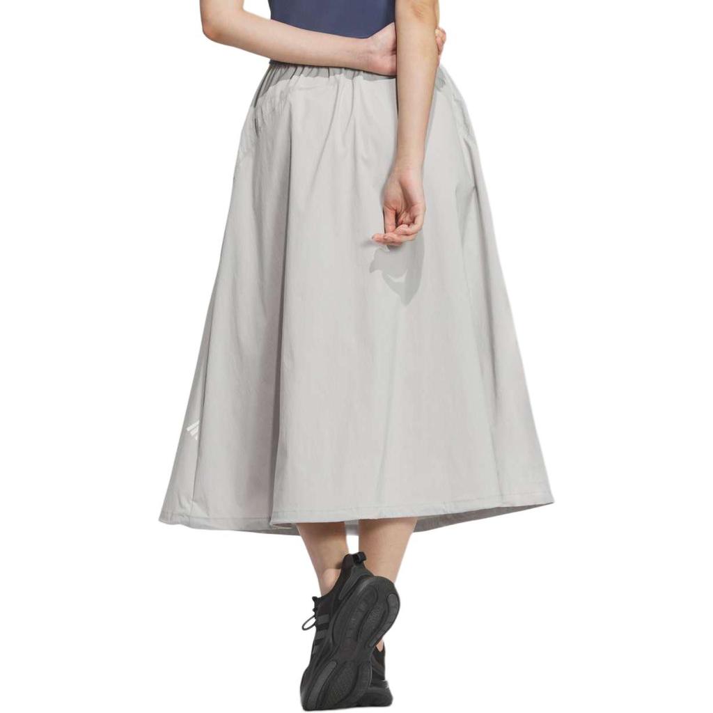 Adidas Volume Skirt Solid Color Loose Casual Long Skirt Women skirts Light-Gray JJ3779