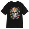 Unisexs Day Of The Dead Skull Print Tshirt Casual Crew Neck Short Sleeve Top Machine Washable Perfect For Spring And Summer