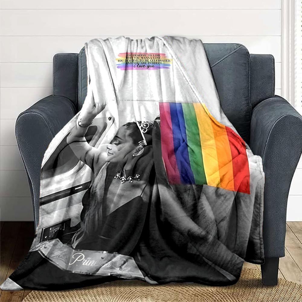 Rainbow Celebration Freedom Blanket Soft Throw Blanket For Home Bedroom Bed Sofa Travel Office Solid Christmas Blanket