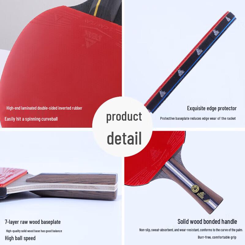 Peak 5-Star Shakehand Table Tennis Racket with Bag