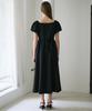 DEHEVE Square Neck Puff Dress [Black]