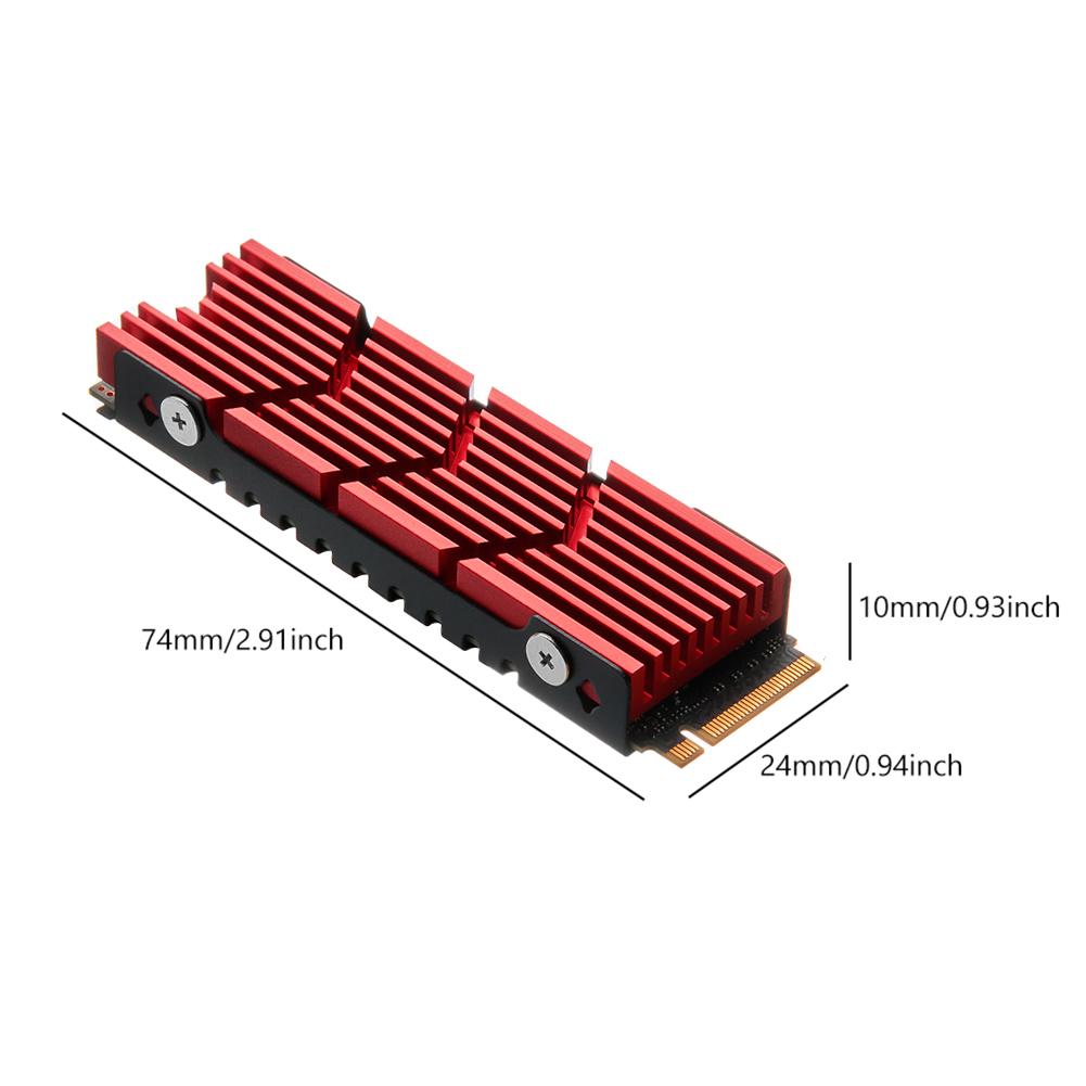 M.2 SSD NVMe Heatsink M2 2280 SSD Hard Disk Heat Sink Aluminum Alloy Radiator with Thermal Pad For PC/PS5 M2 NVMe NGFF SSD 2280