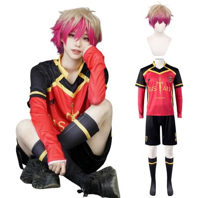 High-quality Ness Cosplay Costume with Wig, Size 8, Red, Adult, Perfect for School Festivals and Stage Performances (Ness with Wig, Size L)