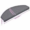 Step Mats 30 Pcs 65 X 24 X 4 Cm Light Grey and Blue Semi Round Large