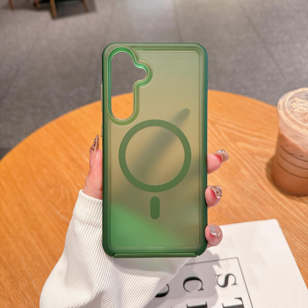 NEWMagnetic Skin-feeling Translucent Anti-fall Matte Phone Case with Independent Buttons for Samsung S24 Plus