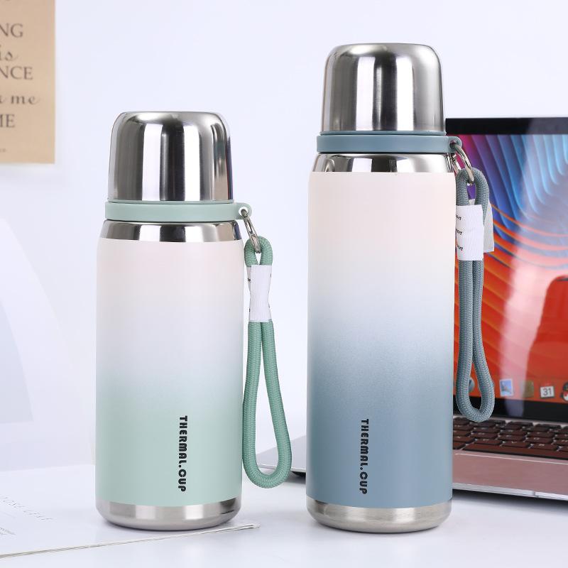 Stainless Steel Insulated Cup Tea Separation Tea Cup Outdoor Portable Mountaineering Travel Water Cup