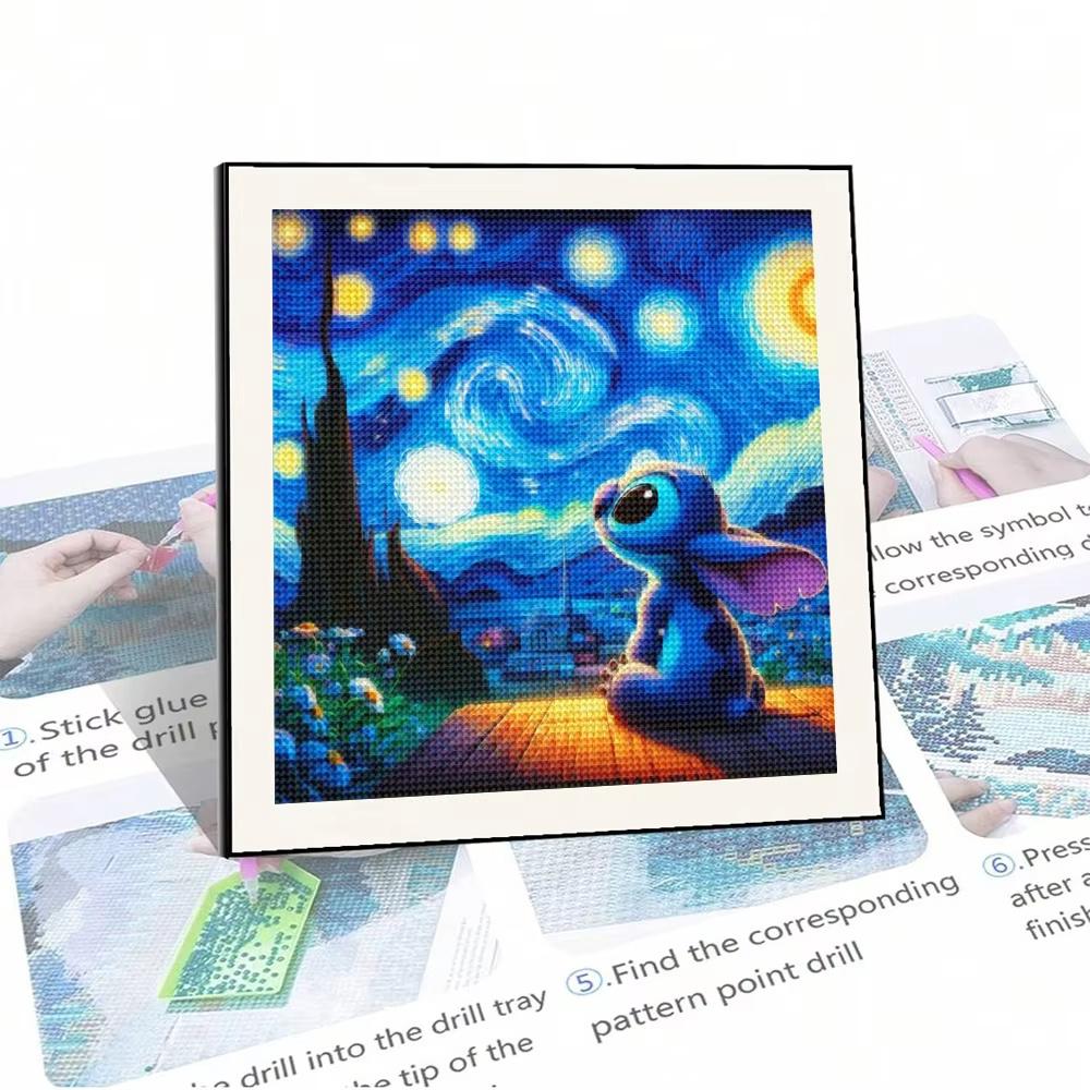 Disney Diamond Painting Cartoon Stitch Diamond Mosaic Van Gogh Starry Night DIY Landscape Craft Kit Handmade Gift Home Decor